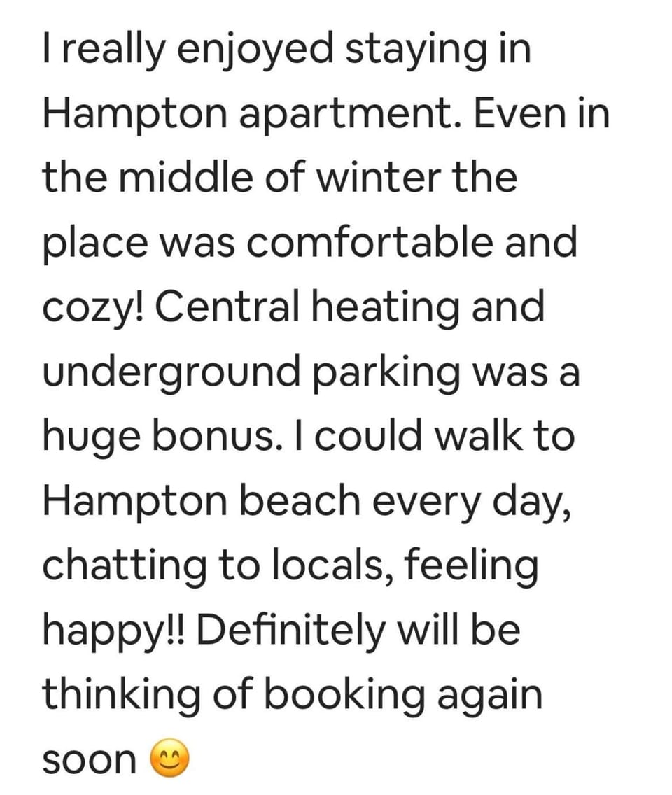 Beachside flat with free parking Apartment in Hampton