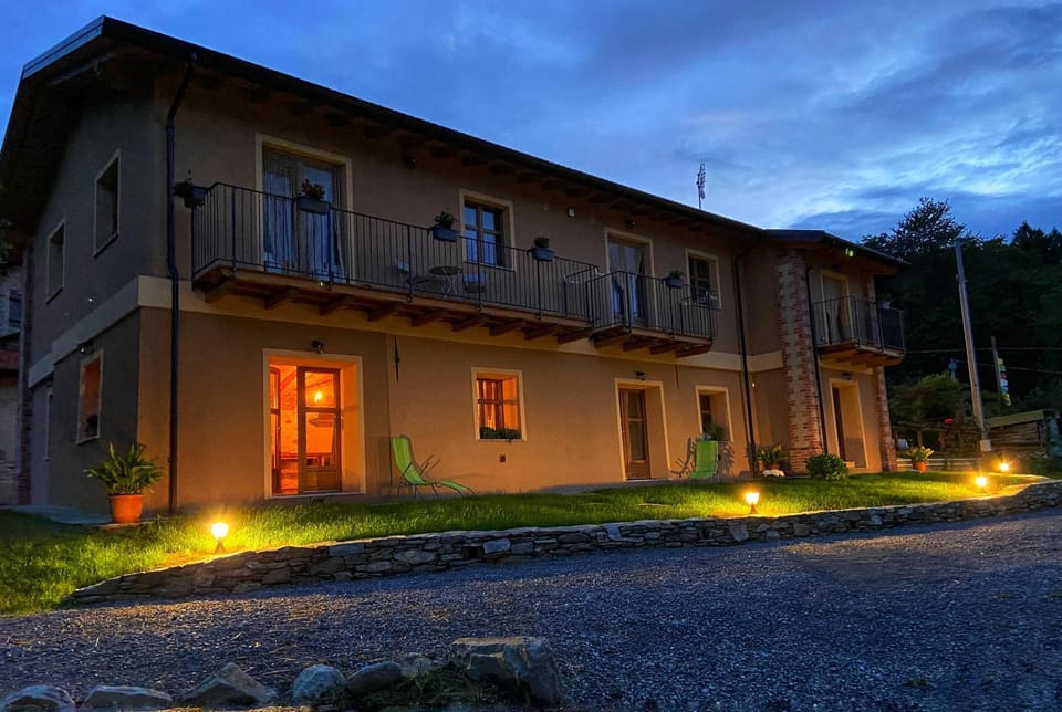 Property building, Night, Garden view