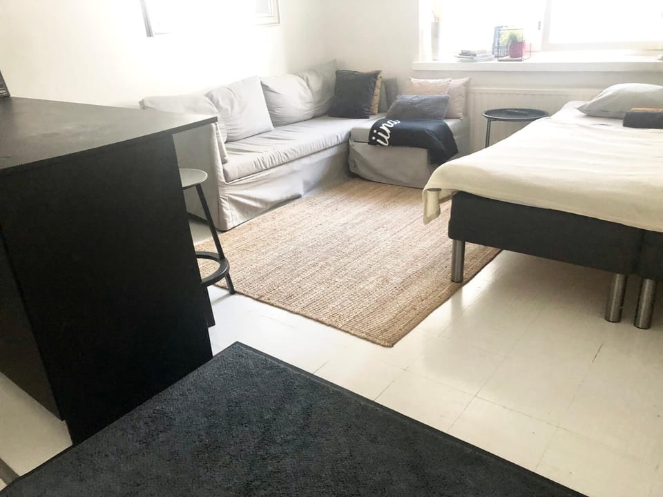 Bed, Living room, Photo of the whole room, Seating area, Bedroom