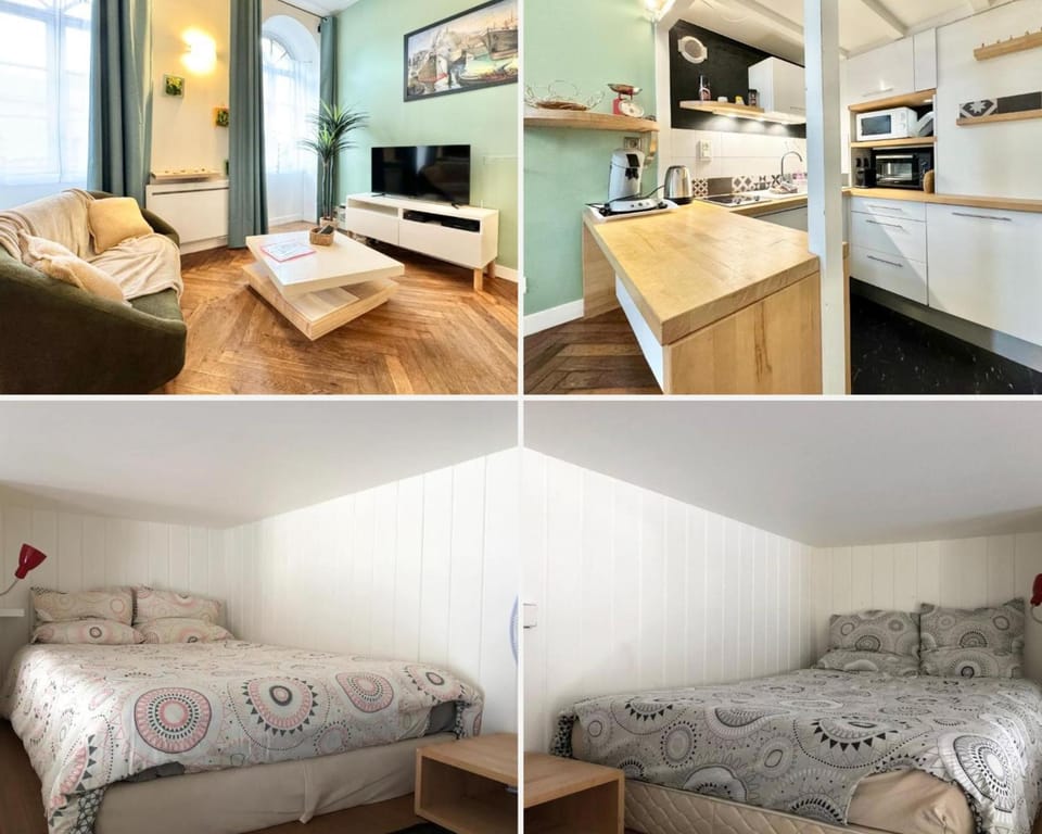 Bed, TV and multimedia, Coffee/tea facilities, Living room, Photo of the whole room, Bedroom, kitchen