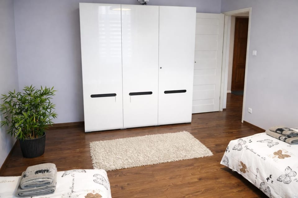 Bed, Photo of the whole room, Bedroom, towels, wardrobe