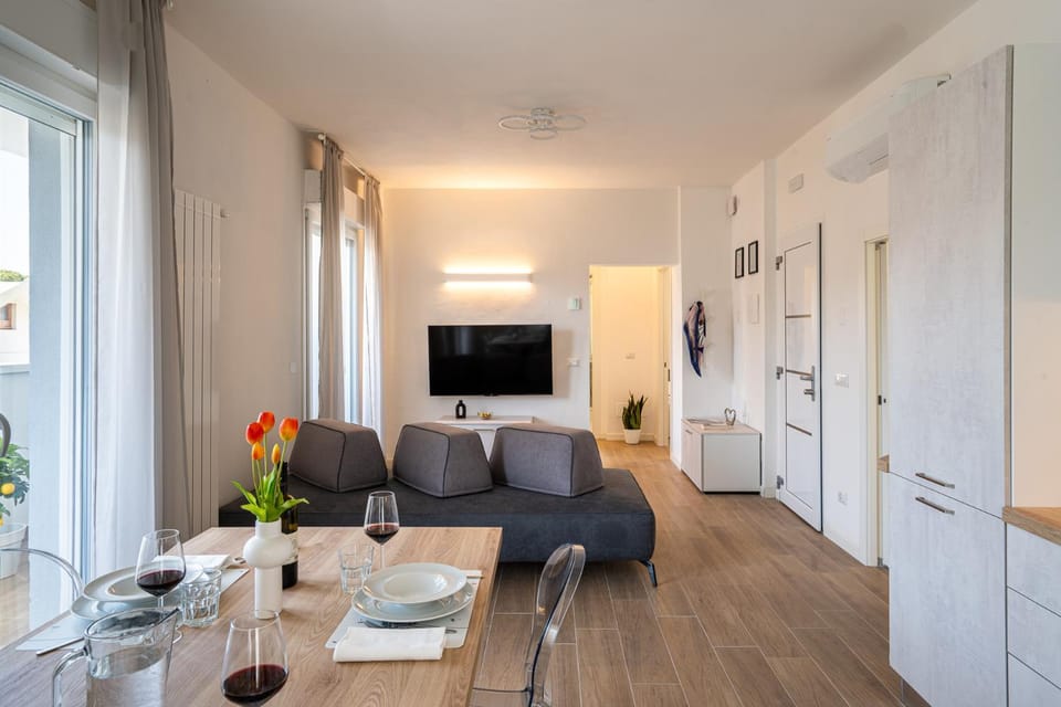 Living room, kitchen