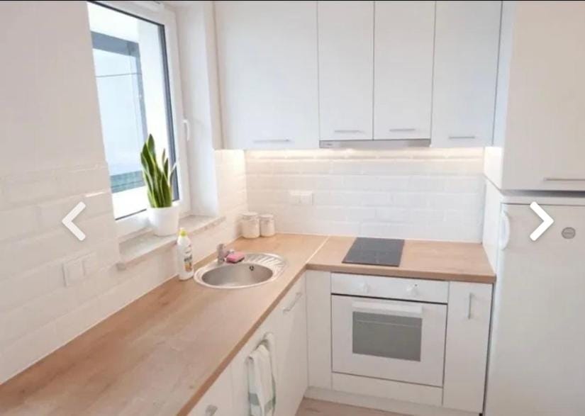 Kitchen or kitchenette, dishwasher, stove