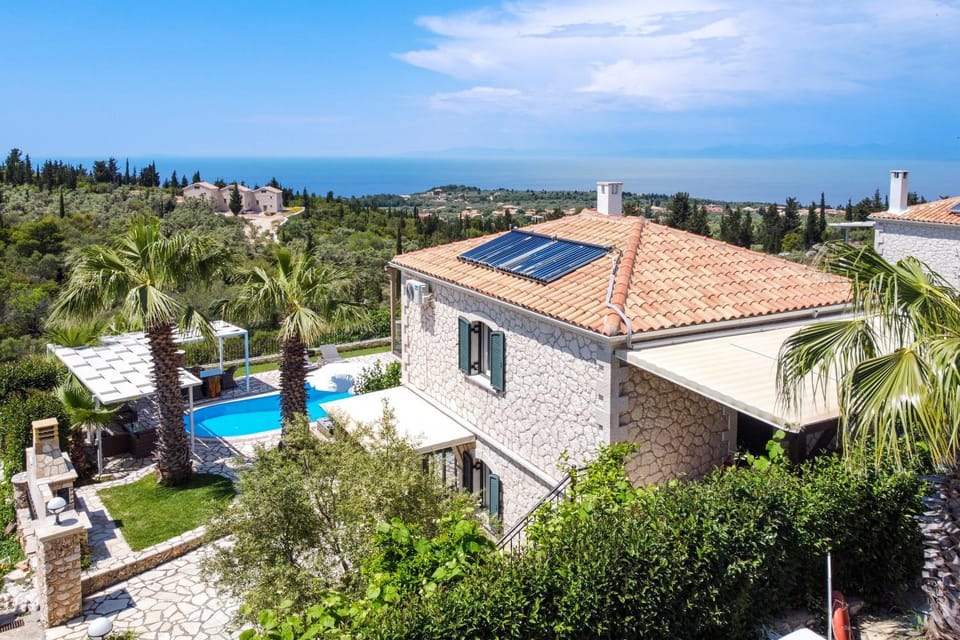 Property building, Living room, Swimming pool