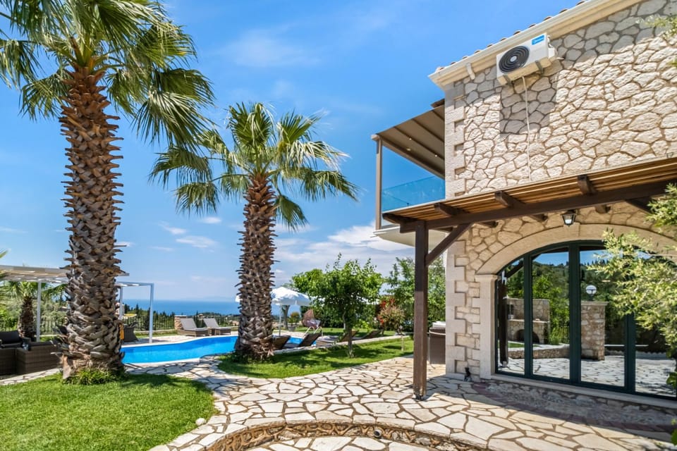 Property building, Living room, Swimming pool
