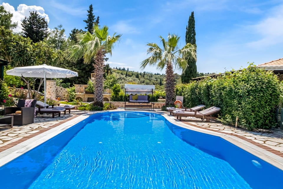 Property building, Living room, Swimming pool