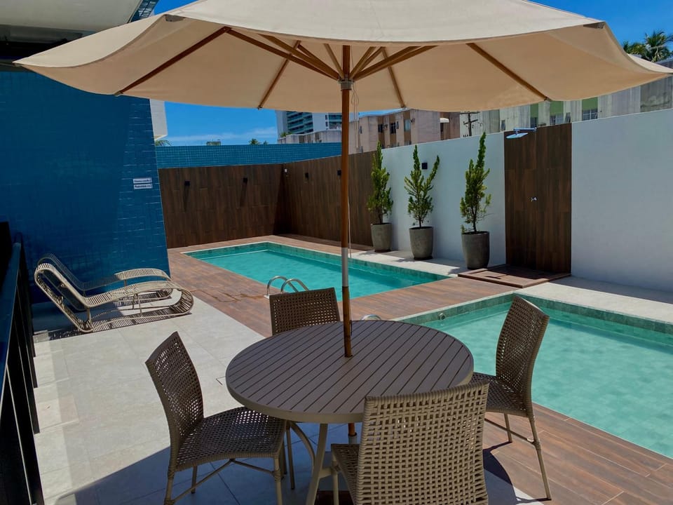 Patio, Day, Pool view, Swimming pool, sunbed