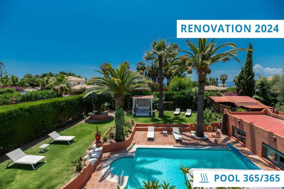 Property building, Living room, Swimming pool