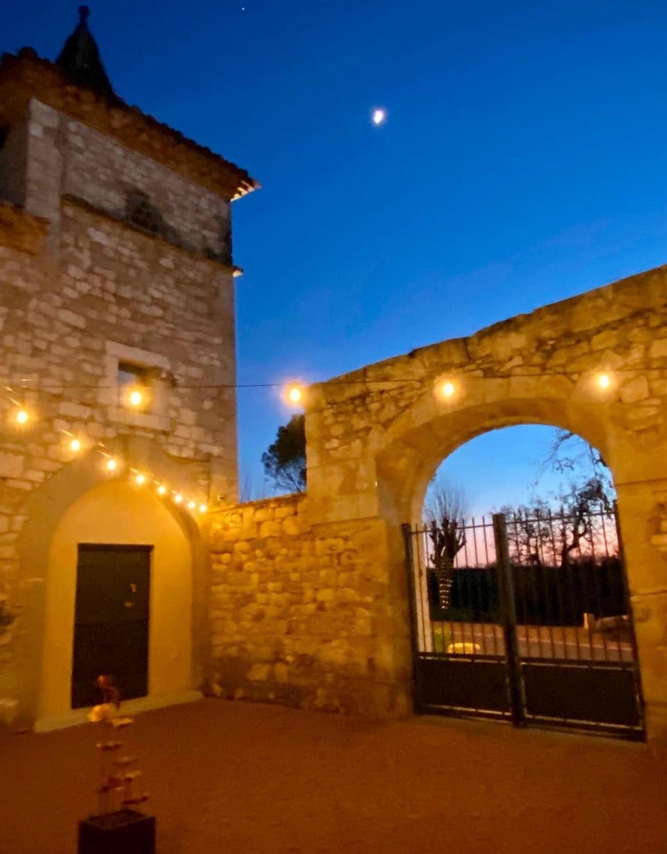 Property building, Patio, Night