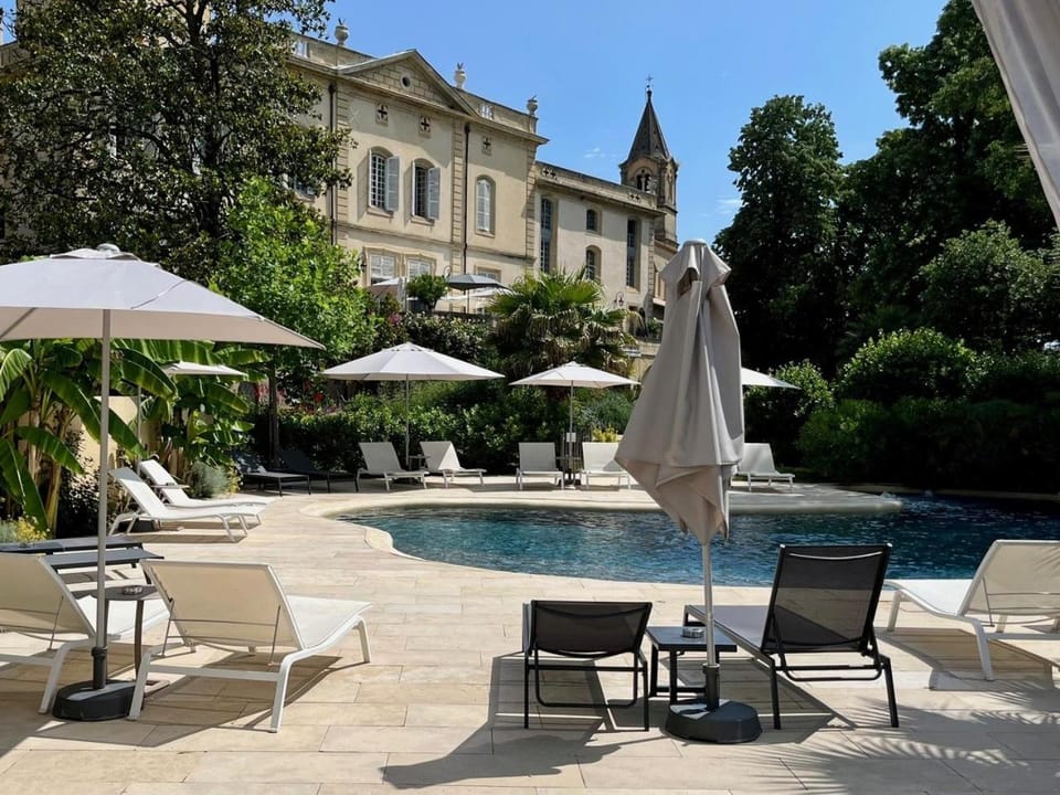 Pool view, sunbed