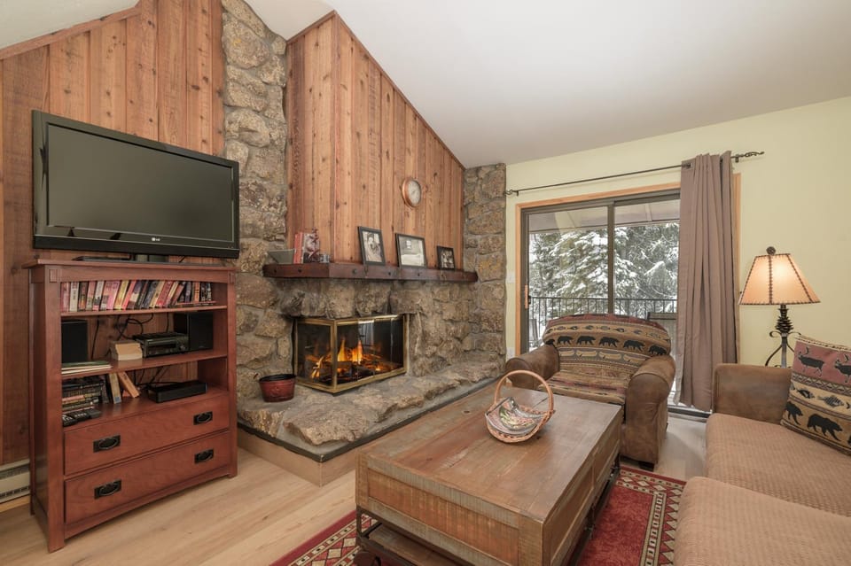 Winter, TV and multimedia, View (from property/room), Living room, fireplace, furniture