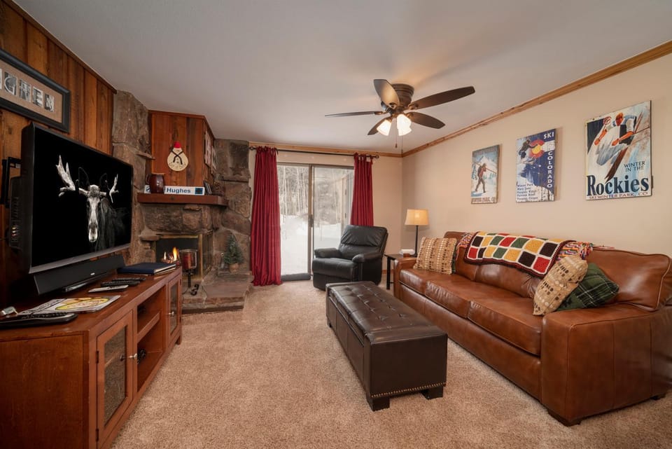 Skiing, TV and multimedia, Living room, Seating area, fireplace, furniture