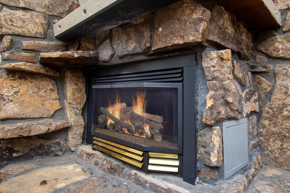 Living room, fireplace