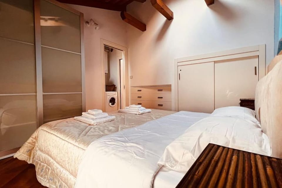 Bed, Photo of the whole room, Bedroom, towels, wardrobe
