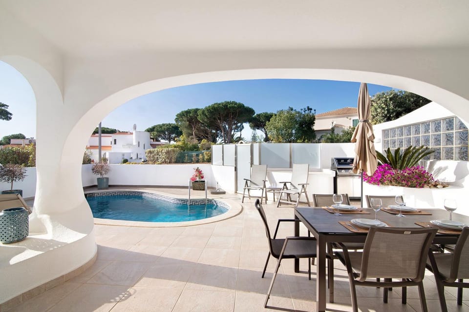 Property building, Living room, Swimming pool
