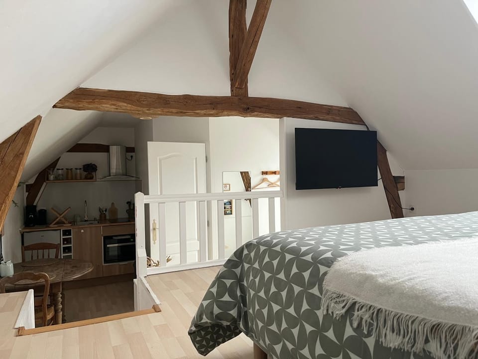 TV and multimedia, Kitchen or kitchenette, Photo of the whole room, Bedroom