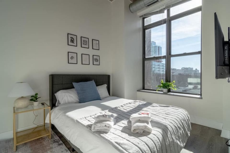 McCormick Place Beautiful 2BR Apartment with Optional Parking Sleeps up to 8 Near Soldier Field, Grant Park and Lakefront Trail Apartment in South Loop