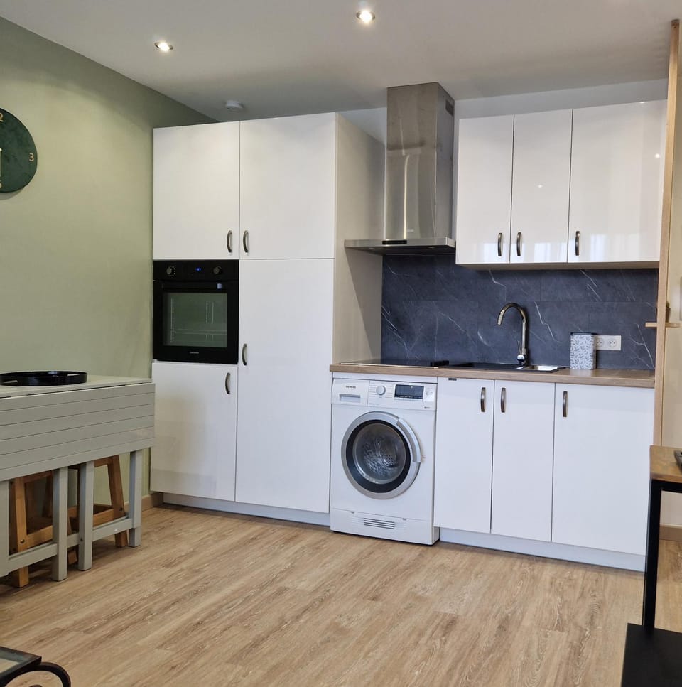 Kitchen or kitchenette, pet friendly, stove, washing machine, dryer