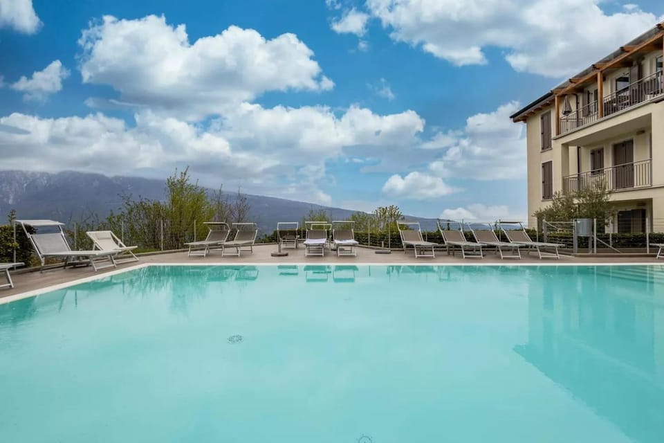 Property building, Living room, Swimming pool