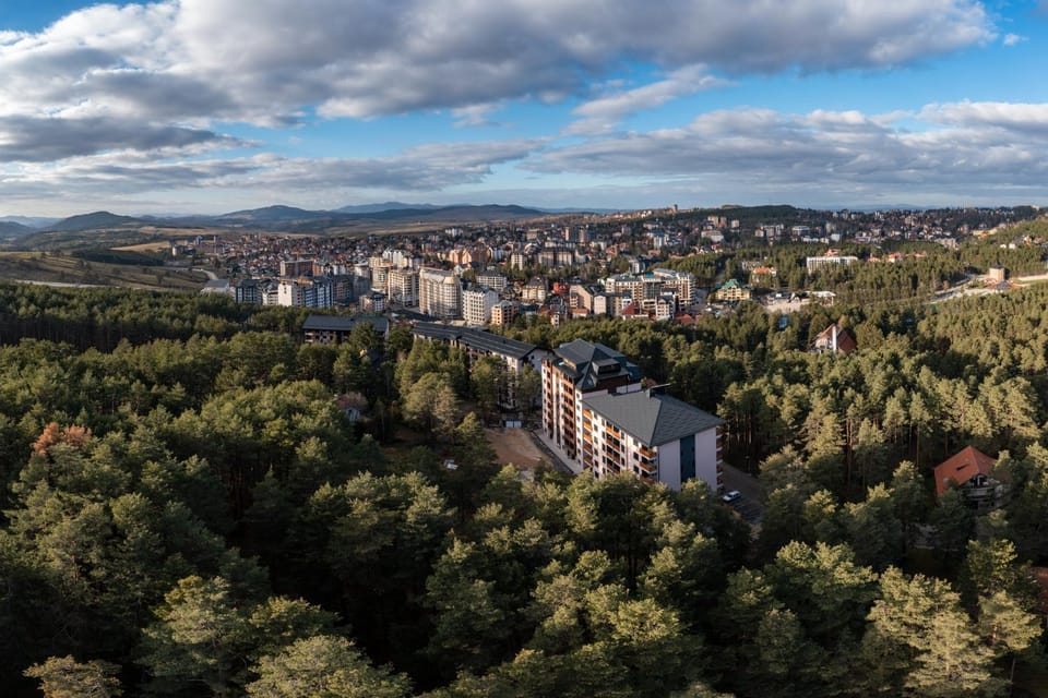 Property building, Bird's eye view, View (from property/room), Mountain view
