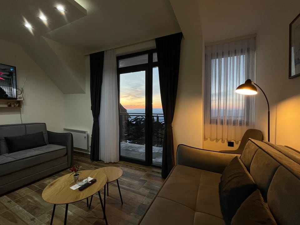 TV and multimedia, Living room, Seating area, Lake view
