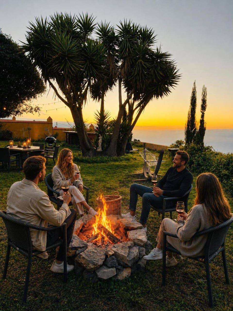 People, Natural landscape, Sea view, Sunset