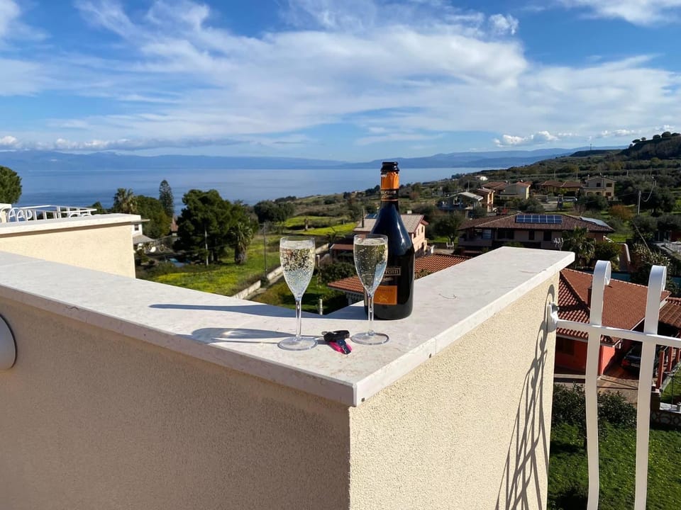 Property building, Day, Natural landscape, View (from property/room), Balcony/Terrace, Mountain view, Sea view