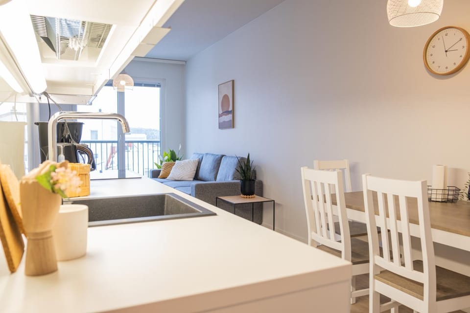 Kitchen or kitchenette, Living room, Dining area