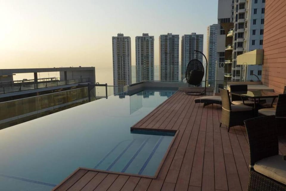Property building, Day, View (from property/room), Balcony/Terrace, Pool view, Swimming pool