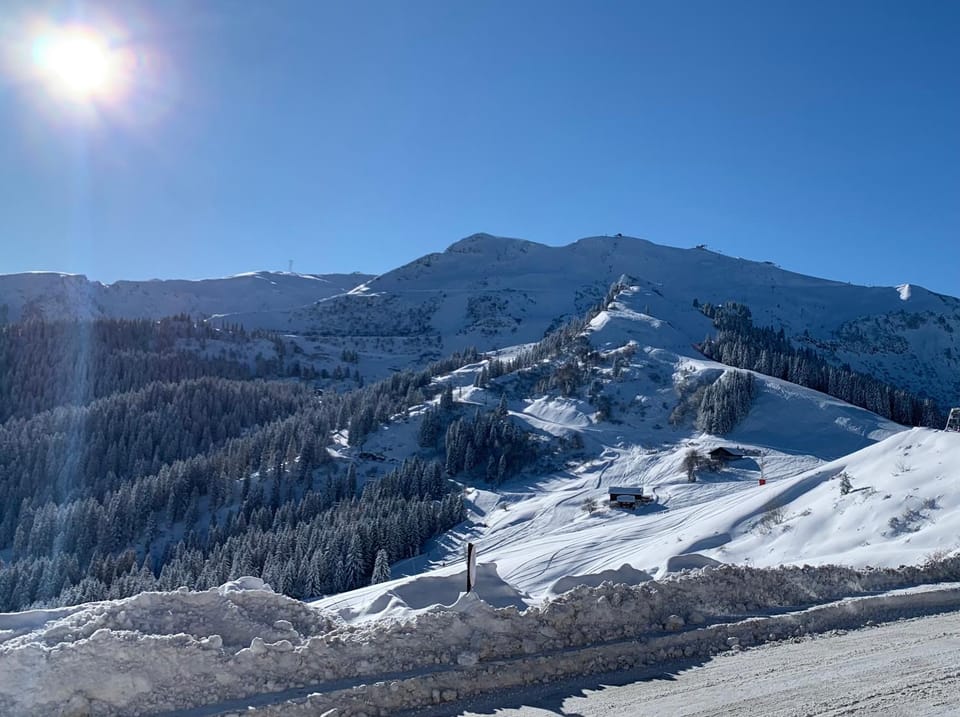 Winter, Landmark view, Mountain view, Sunrise