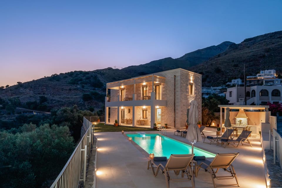 Property building, Dining area, Swimming pool, Sunset