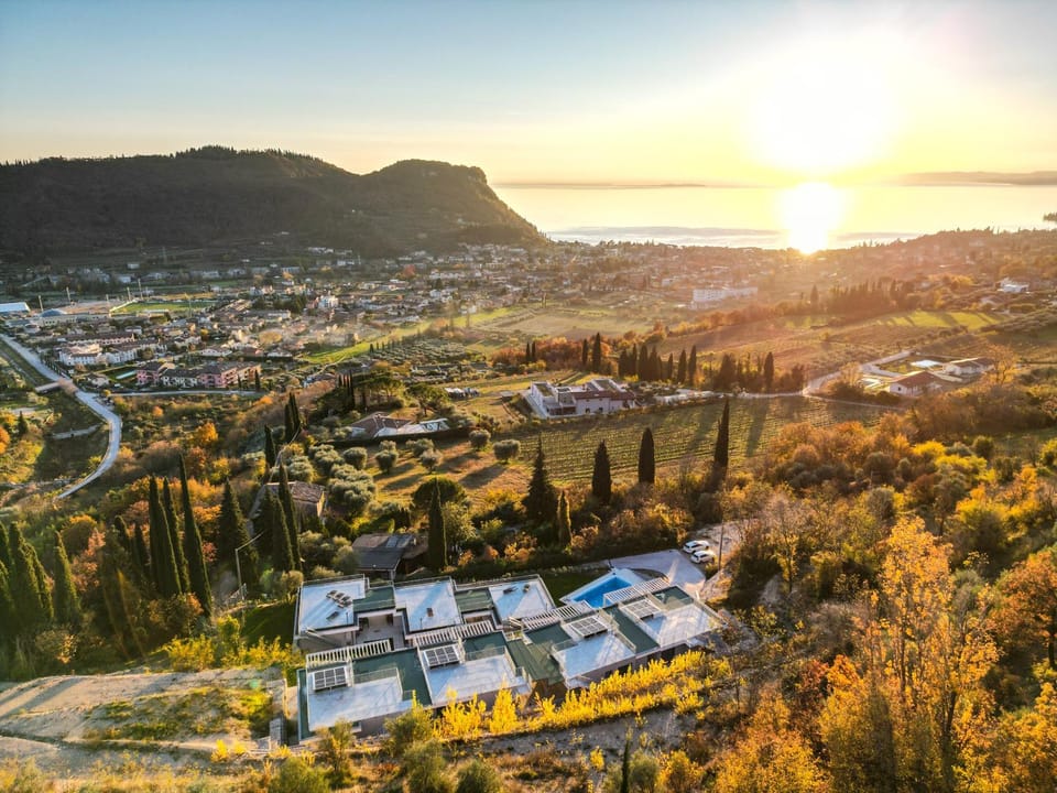 Day, Natural landscape, Bird's eye view, Mountain view, Sunset