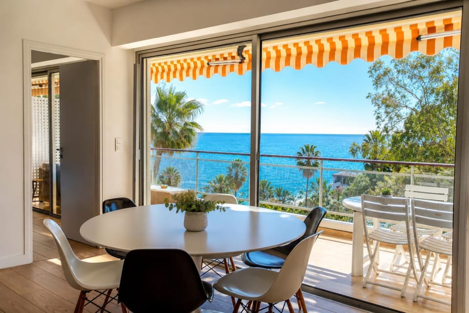 Patio, Day, Natural landscape, View (from property/room), Balcony/Terrace, Living room, Dining area, Sea view