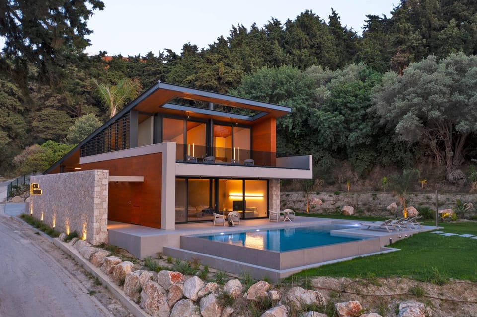 Property building, Natural landscape, Garden, Swimming pool