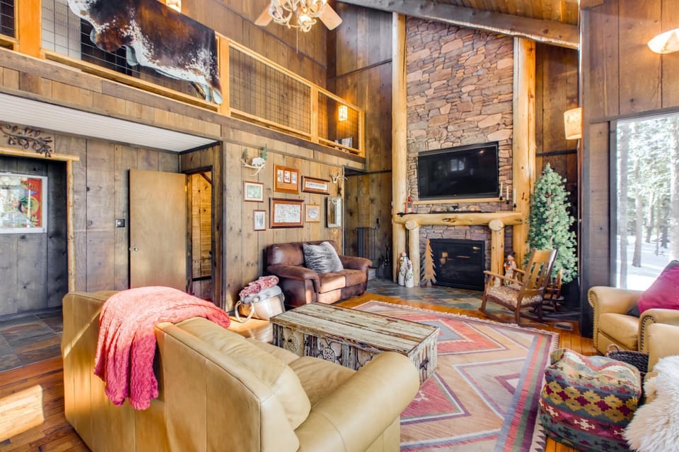 Angel Fire Cabin w/ Game Room ~ 4 Mi to Ski Resort Cabin in Angel Fire