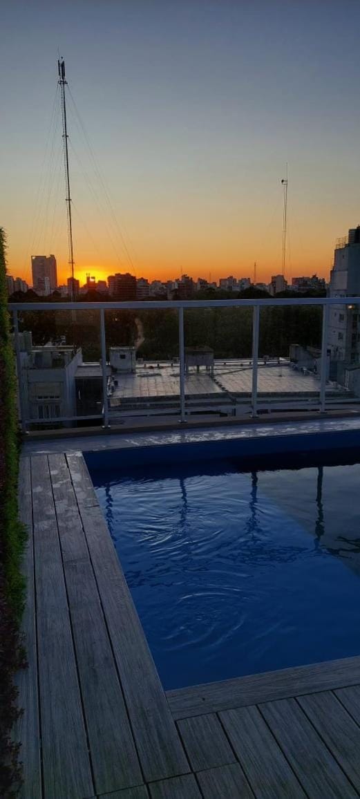 Swimming pool, Sunset