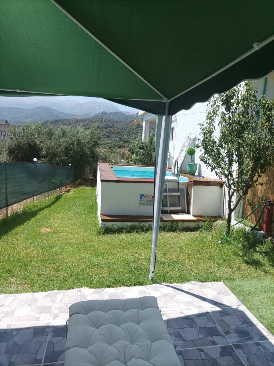 Patio, Natural landscape, Garden, Garden view, Mountain view, Pool view, Swimming pool, Location, sunbed