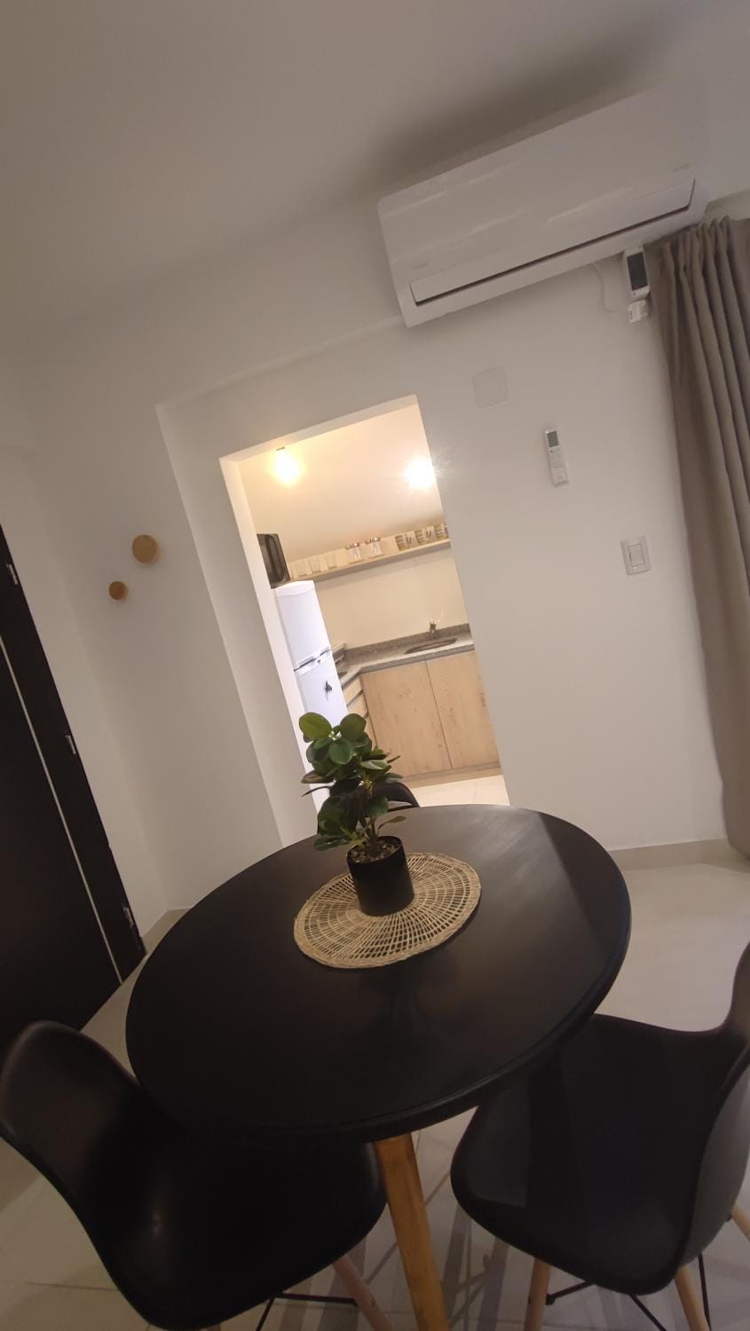 Dining area, air conditioner