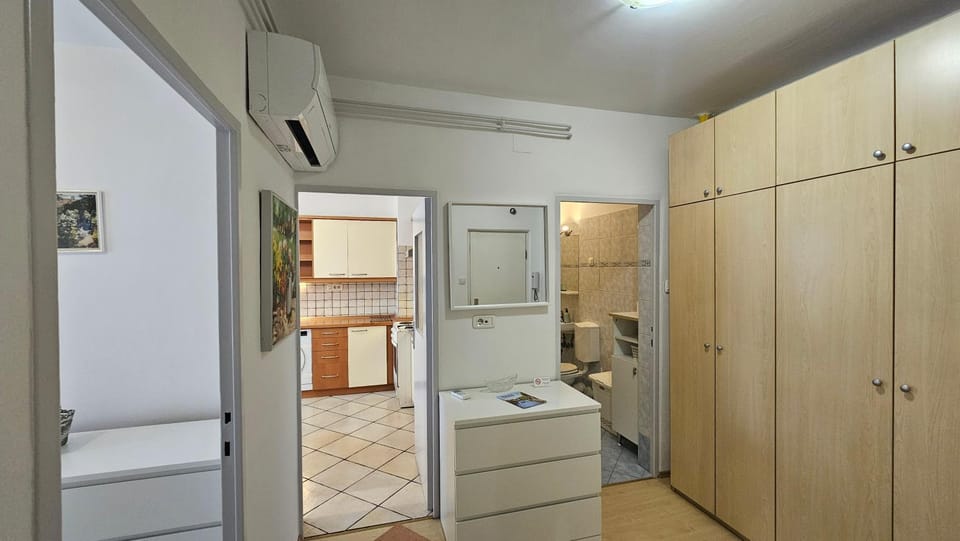 Bathroom, wardrobe, air conditioner
