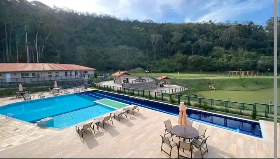 Natural landscape, Garden, Garden view, Mountain view, Pool view, Swimming pool, sunbed
