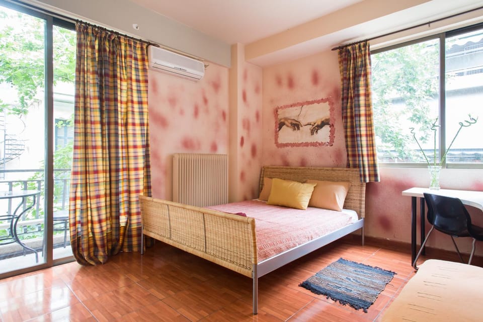 Bed, Balcony/Terrace, Photo of the whole room, Bedroom, air conditioner