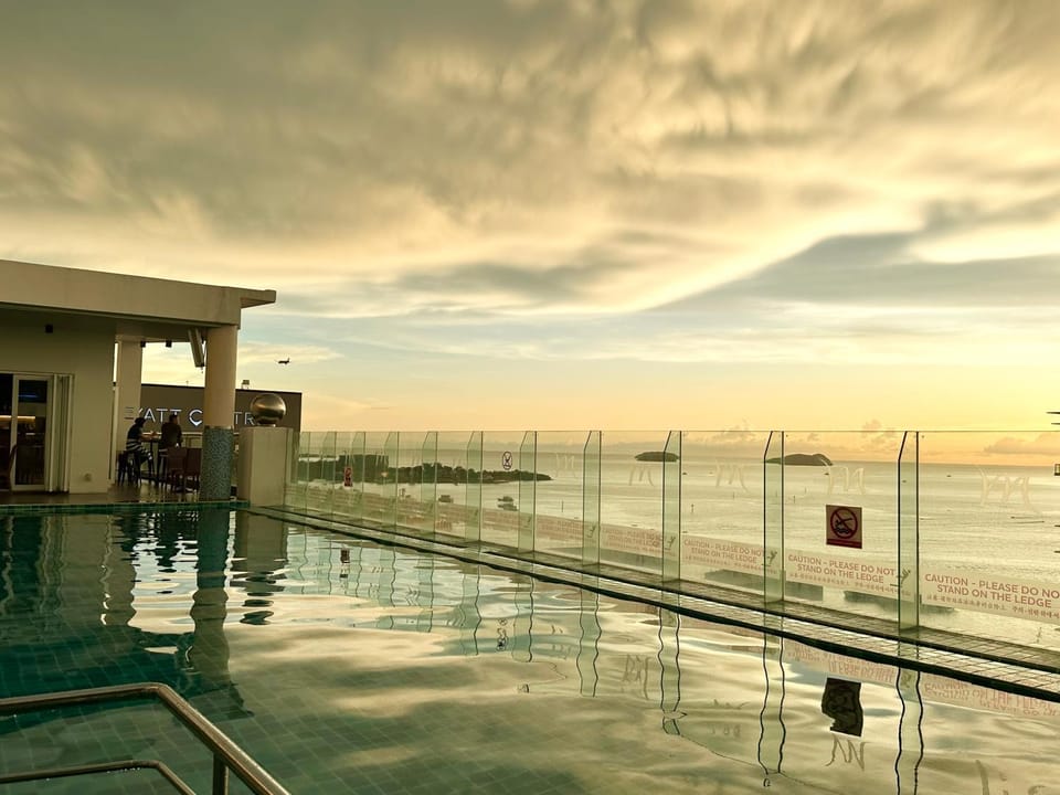 Day, Natural landscape, Pool view, Sea view, Swimming pool, Sunset