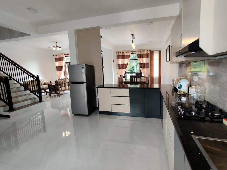 Kitchen or kitchenette, minibar, stove