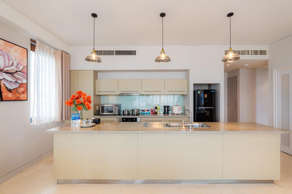 Kitchen or kitchenette, oven, stove