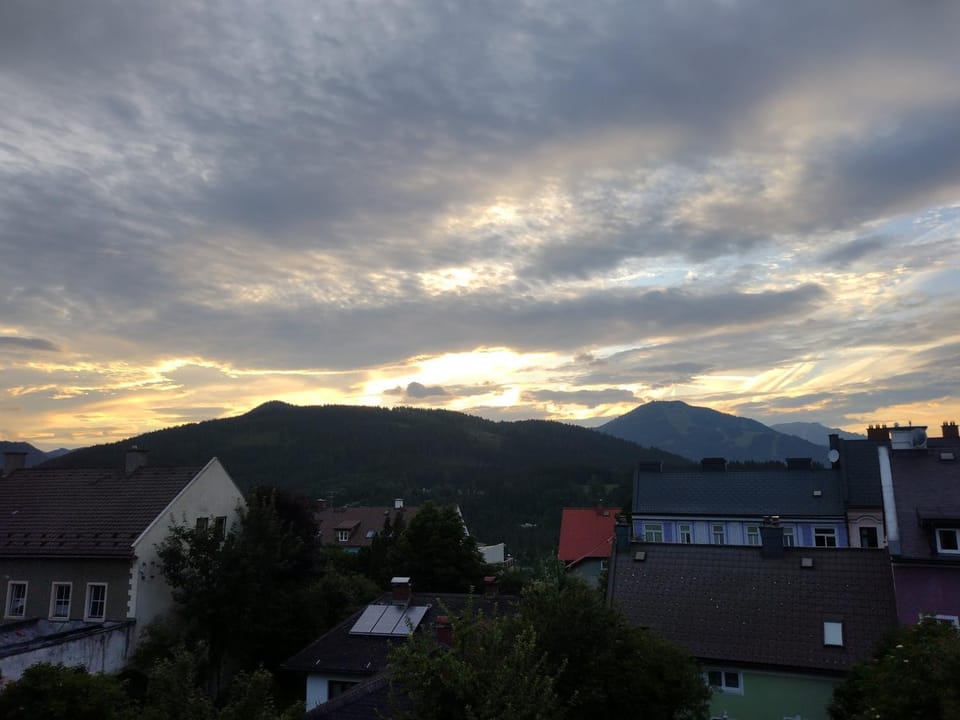 Day, Natural landscape, Mountain view, Sunset