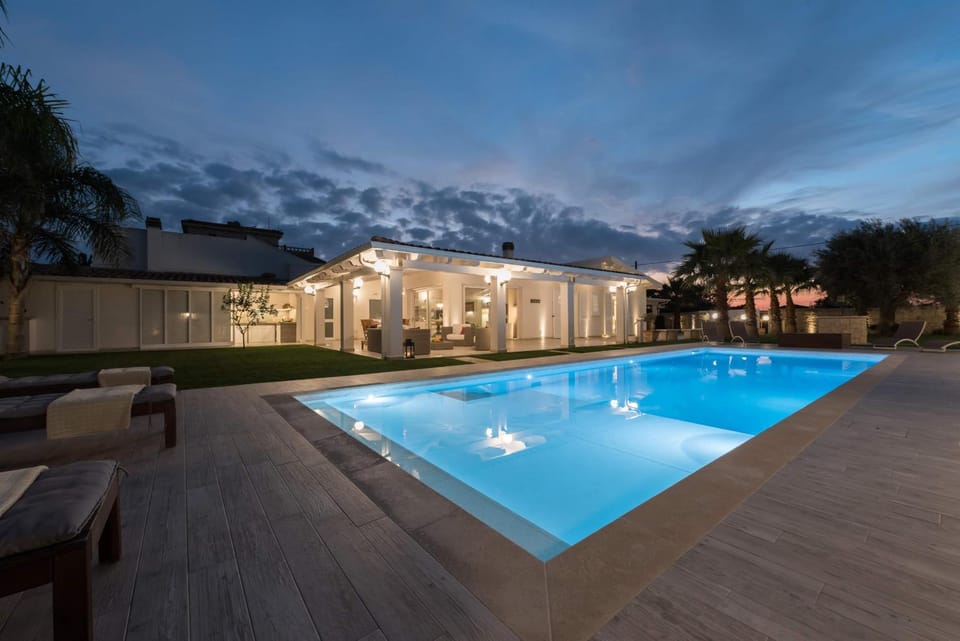 Property building, Night, Natural landscape, Other, Pool view, Swimming pool
