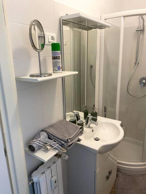 Shower, Bathroom, heating, towels
