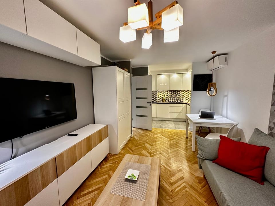 HOLIDAY 5 Air Condition WiFi 75'TV Netflix Disney HBO AppleTV Apartment in Warsaw