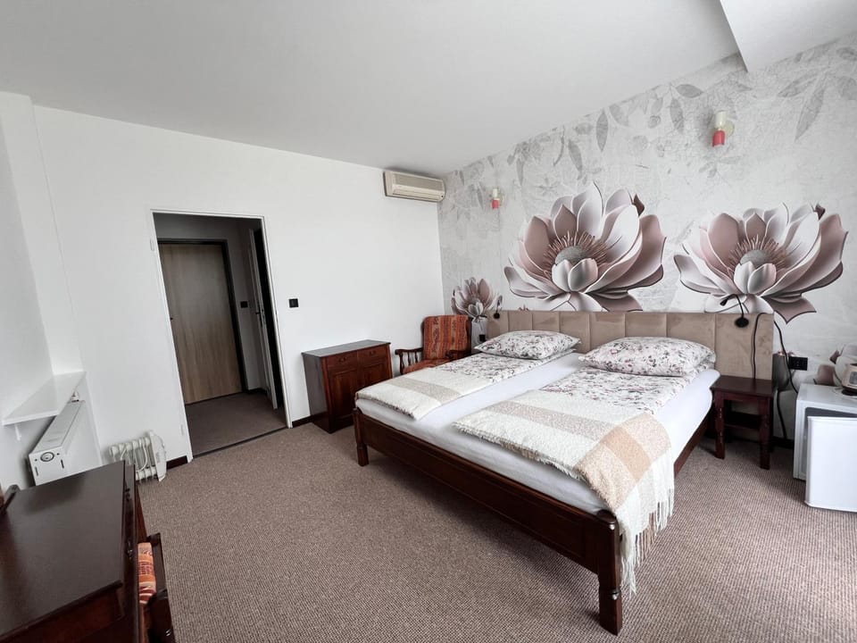 Bed, Photo of the whole room, Seating area, Bedroom, air conditioner