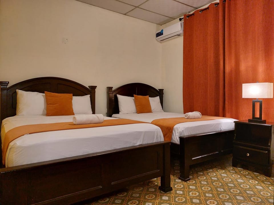 Bed, Photo of the whole room, Decorative detail, Bedroom, air conditioner